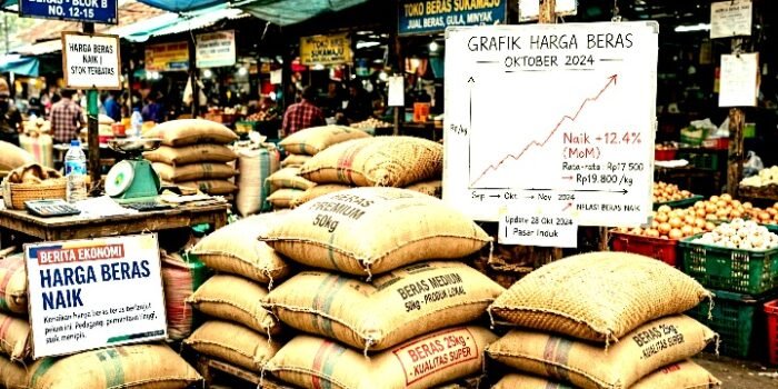 BPS Catat Harga Beras Naik di 116 Kabupaten/Kota September-Oktober 2026. Beras Premium Rp15.769/Kg, Tertinggi Yahukimo Papua 47 Persen. Picu Inflas.