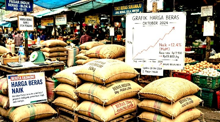 BPS Catat Harga Beras Naik di 116 Kabupaten/Kota September-Oktober 2026. Beras Premium Rp15.769/Kg, Tertinggi Yahukimo Papua 47 Persen. Picu Inflas.