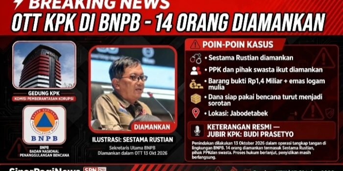 Termasuk Sestama Rustian Terkait Dugaan Korupsi Pengadaan Barang Jasa Dana Siap Pakai Bencana, Sita Rp1,4 Miliar.