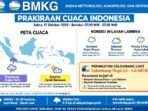 BMKG prakiraan cuaca hari ini 17 Oktober 2026: Hujan petir di Pontianak, hujan ringan di Medan hingga Jayapura, Jakarta cerah berawan, gelombang tinggi 2,5-4 meter di selatan Jawa.