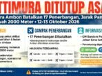 Screenshot_20261018-205206_WhatsApp Bandara Internasional Pattimura Ambon batalkan 17 Penerbangan Domestik Pada 12-13 Oktober 2026 Akibat Kabut Asap Karhutla, Jarak Pandang di Bawah 2.000 Meter.