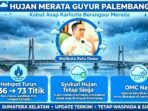 Screenshot_20261026-201507_WhatsApp Hujan Merata Guyur Palembang Sejak 25/10 Malam, Kabut Asap Karhutla Berangsur Mereda. Hotspot Sumsel Turun Drastis 336 Jadi 73 Titik.