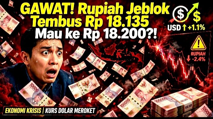 Screenshot_20261027-072714_WhatsApp Rupiah melemah ke Rp18.135 per dolar AS, Selasa 27 Oktober 2026. Rentang hari in Rp18.080-Rp18.200.