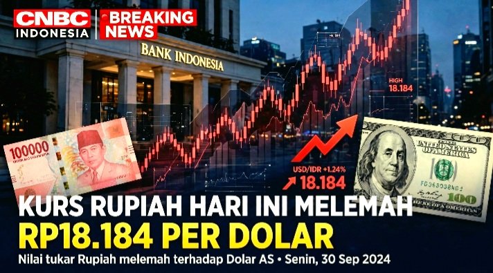 Kurs Rupiah Hari Ini Kamis 29 Okt 2026 Melemah ke Rp18.184 per Dolar AS. Diprediksi Rp18.100-18.250. Penyebab The Fed, MSCI dan Kebutuhan Valas Korporasi.