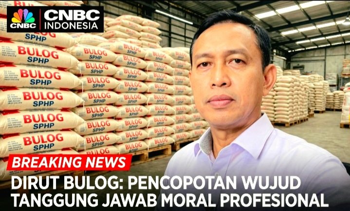 Screenshot_20261029-214120_WhatsApp Dirut Bulog Ahmad Rizal Ramdhani tegaskan pencopotan 6 pejabat Bulog buntut oplos beras SPHP adalah wujud tanggung jawab moral dan profesional pimpinan.
