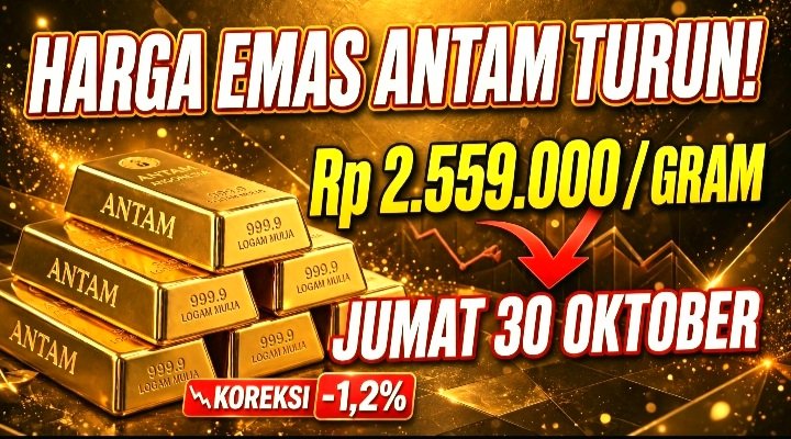 Screenshot_20261030-080929_WhatsApp Kenapa Emas Antam Turun Hari Ini, Efek The Fed Menahan Suku Bunga dan Rupiah Menguat ke Rp 18.137.