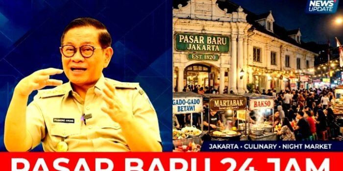 Pemprov DKI Akan Sulap Pasar Baru Jadi Wisata Kuliner 24 Jam Ala Myeongdong Korea Setelah MRT Monas-Harmoni Rampung. Target Mulai 2027.